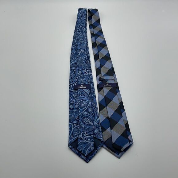 Bundle of two blue stafford neckties - Picture 6 of 6